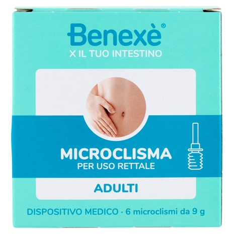 Benexè Intestino Microclismi con Glicerolo, Malva e Camomilla Adulti 6 x 9 g